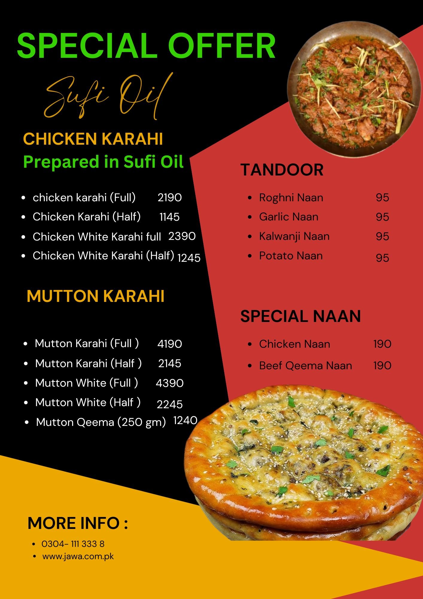 jawa menu
